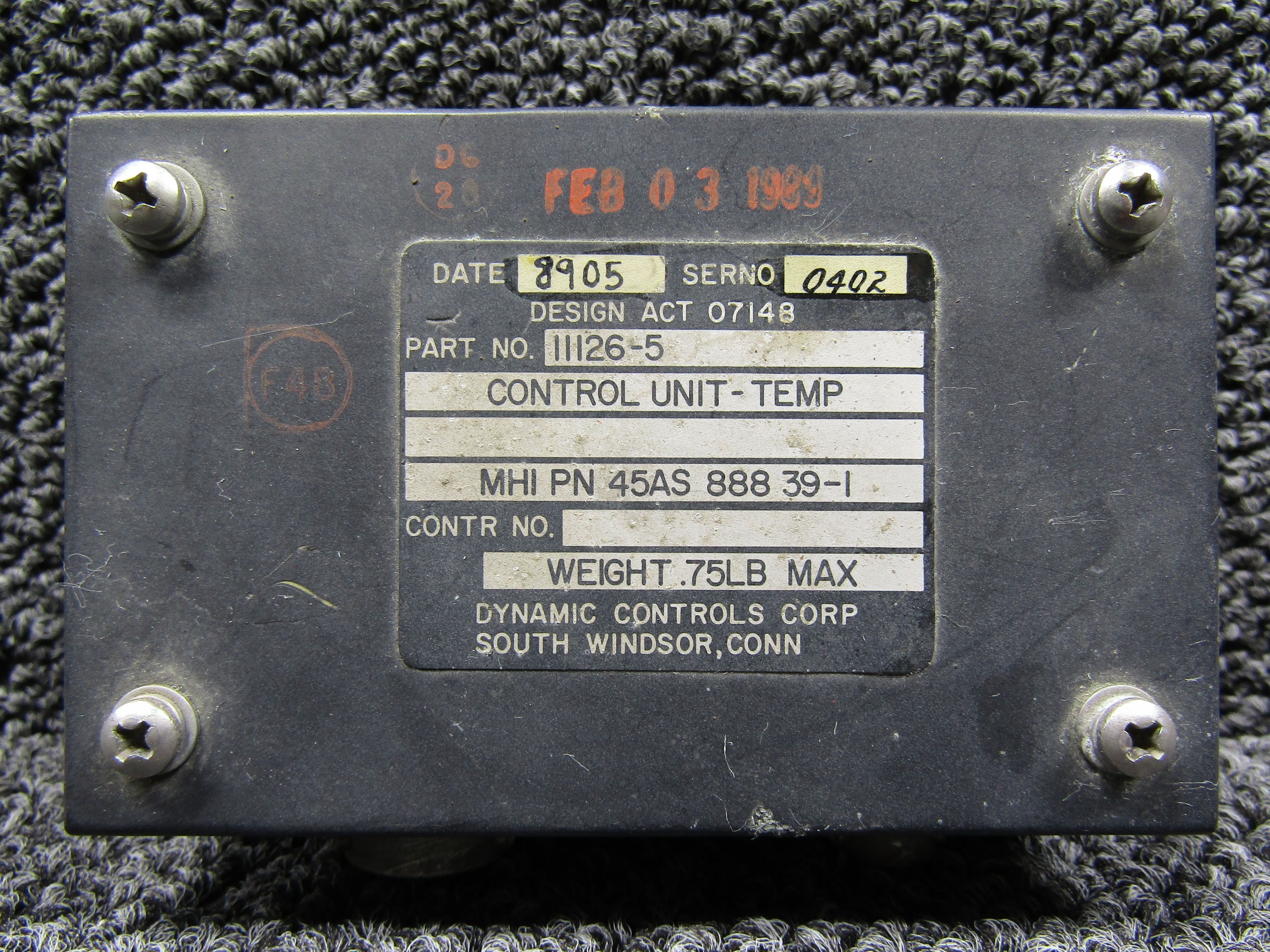 45AS88839-1 Alternative Part Number 11126-5 Dynamic Controls ...
