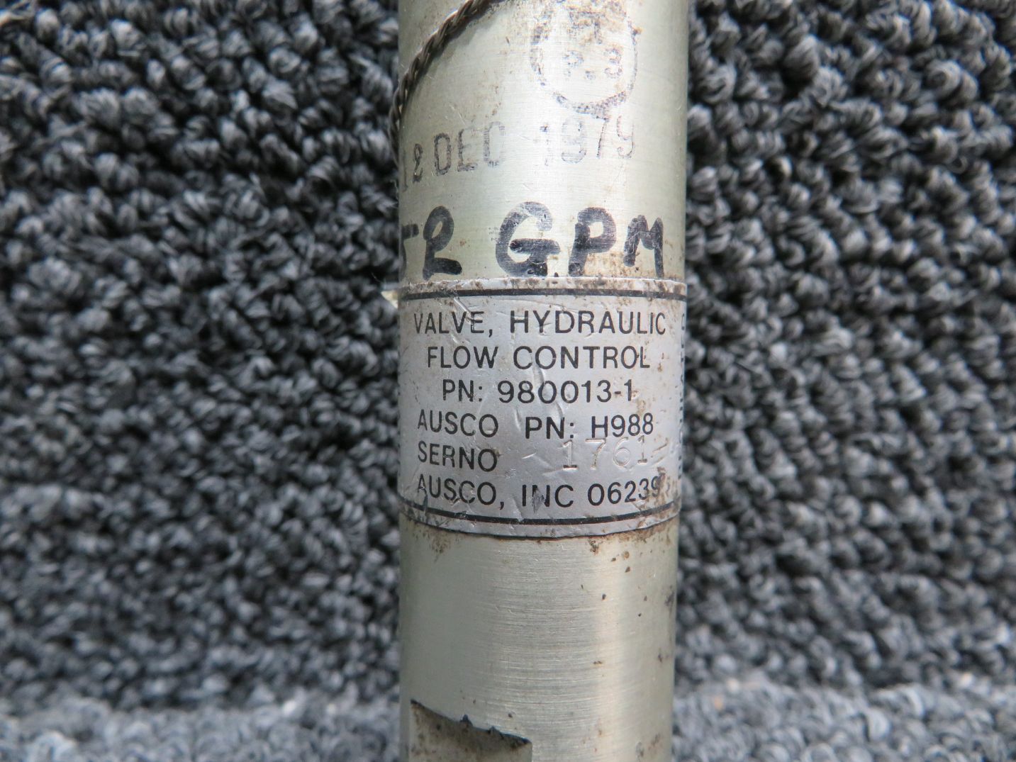980C13-1 Alternative Part Number H988 Ausco Valve, Hydraulic Flow