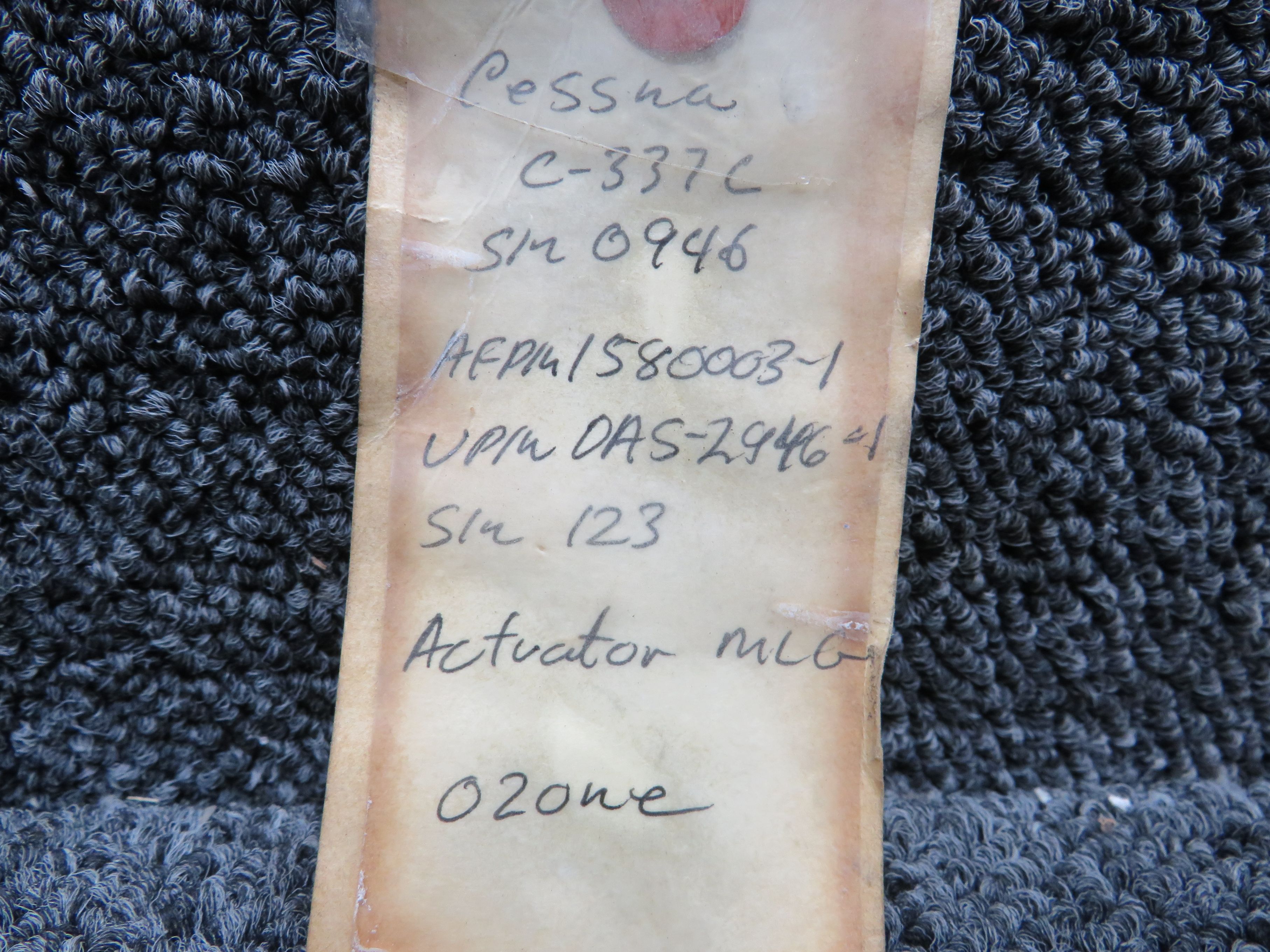 1580003-1 Cessna Aircrafts 337 Ozone Actuator Main Landing Gear