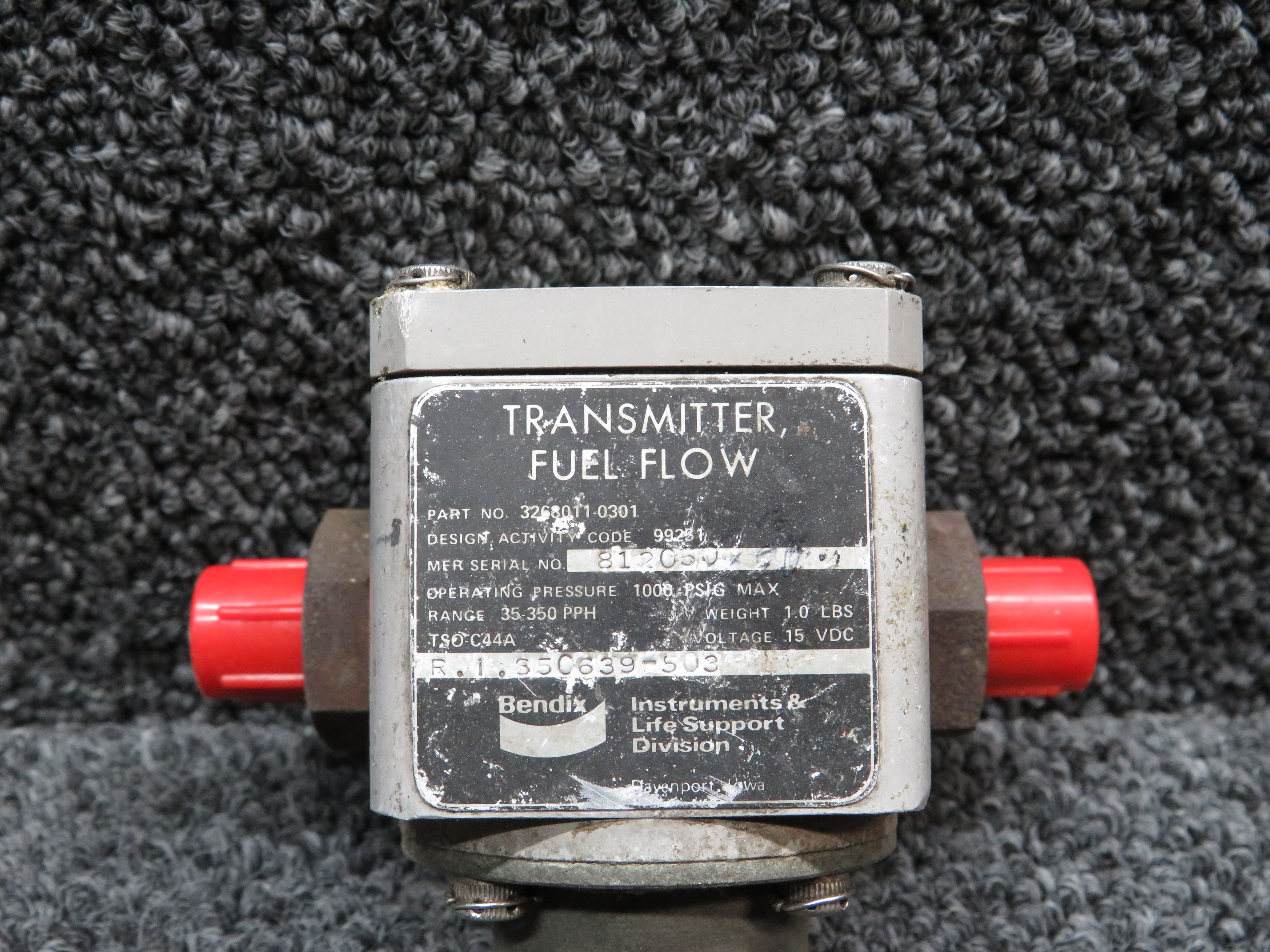 BFページ 3268011-0301 Bendix Aircraft Parts Fuel Flow Transmitter