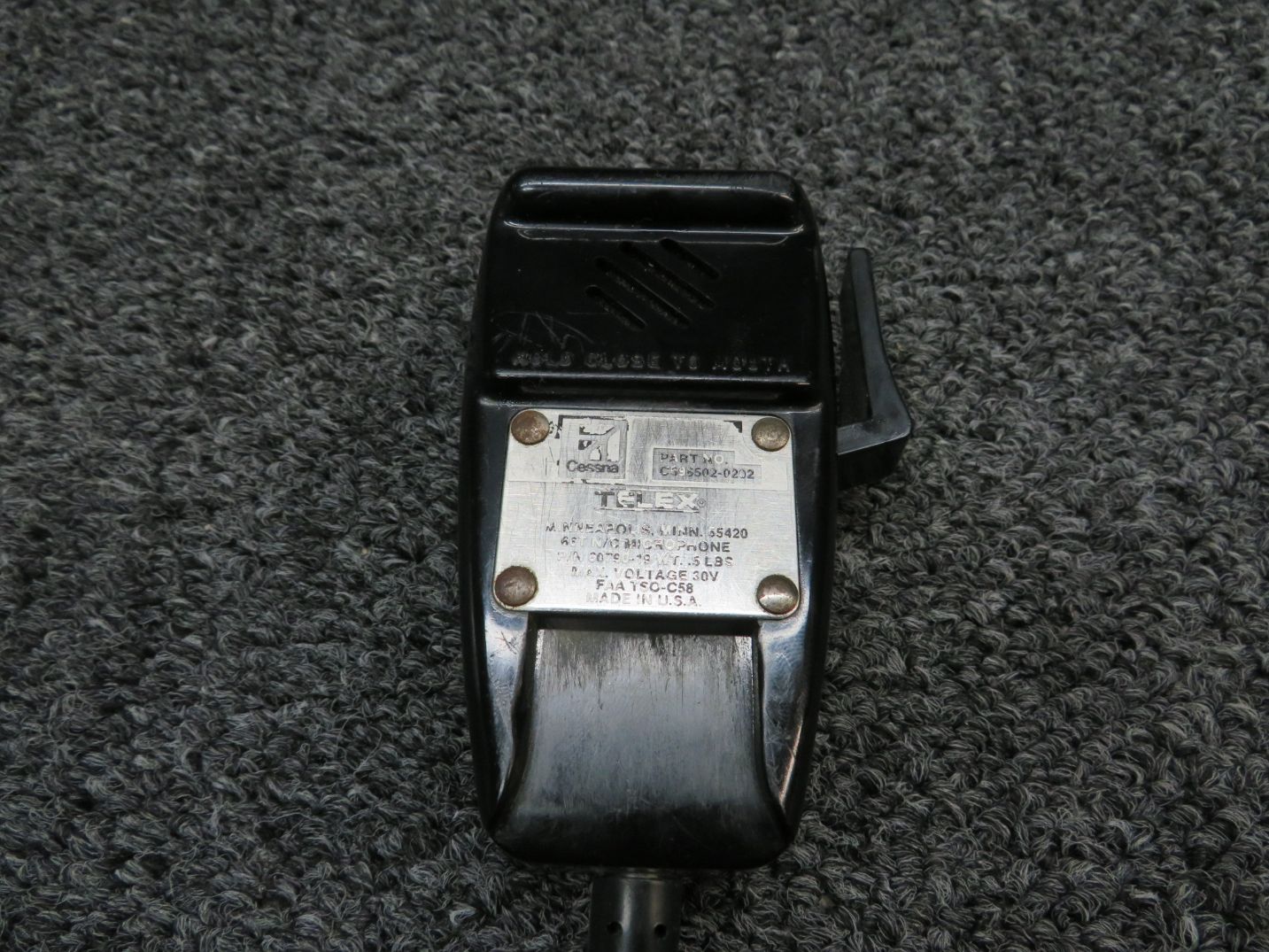 60790-19 Alternative Part Number C596502-0202 Telex 66T Hand Held