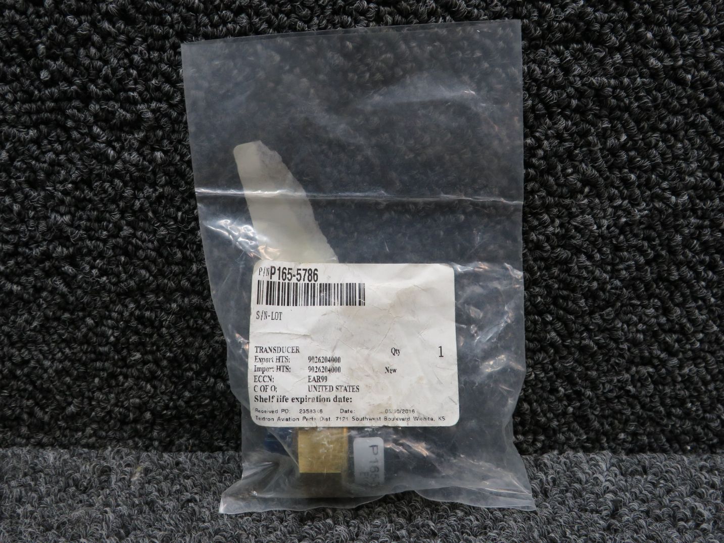 P165-5786 Vacuum Pressure Transducer (New Old Stock) For Sale