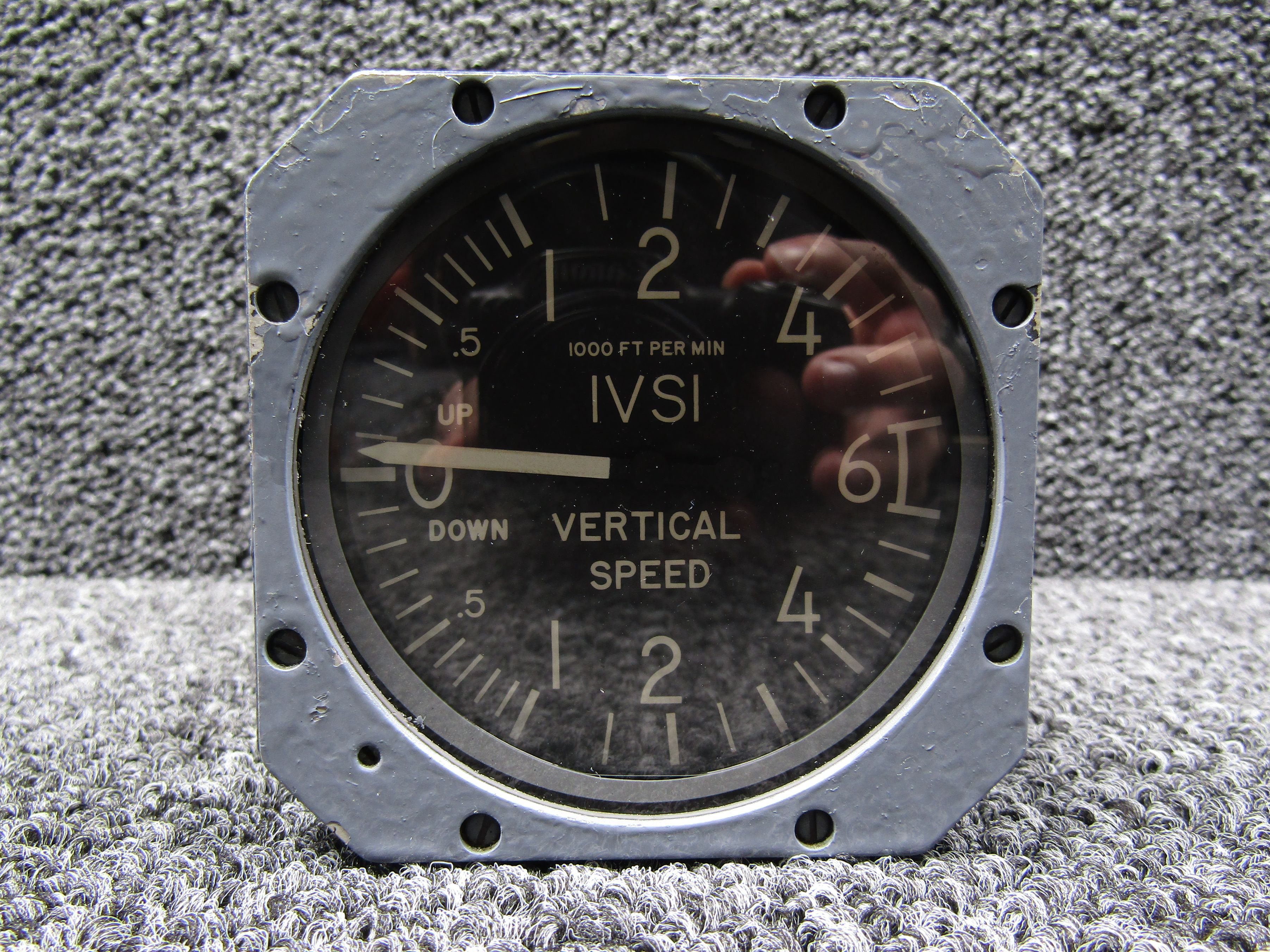 SLZ9157 Teledyne Aircrafts Gray Faced Vertical Speed Indicator 0