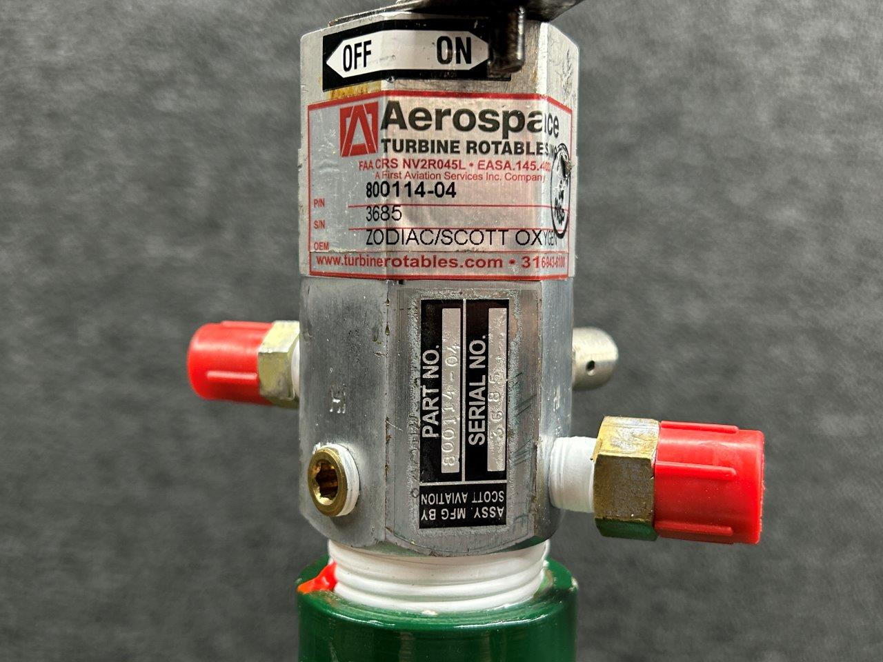 Botella de oxígeno para avión - Adams Rite Aerospace Inc