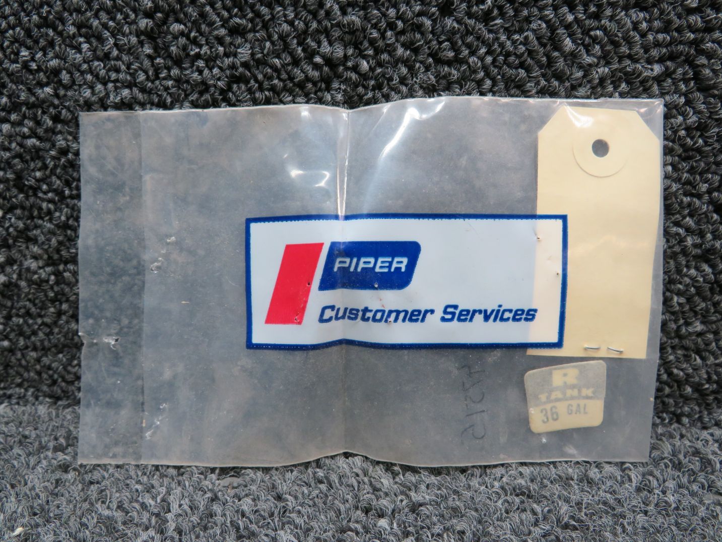 69669-169 Piper Right Fuel Quantity Placard (New Old Stock) For Sale