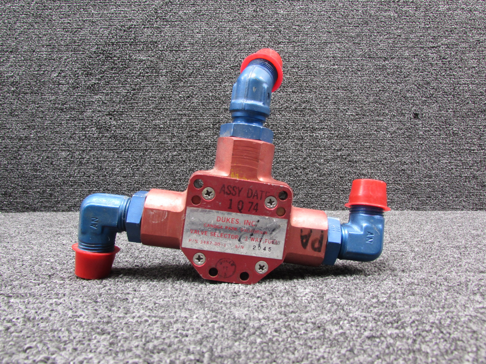 3487-00-1 Dukes Fuel Selector Valve | BAS Airplane Parts
