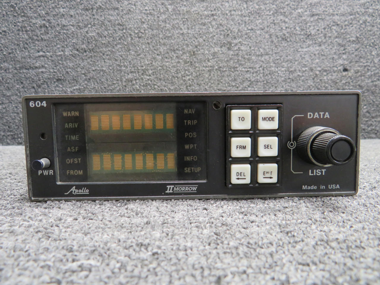 420-0006-000 II Morrow Apollo 604 Data Selector Unit with Tray