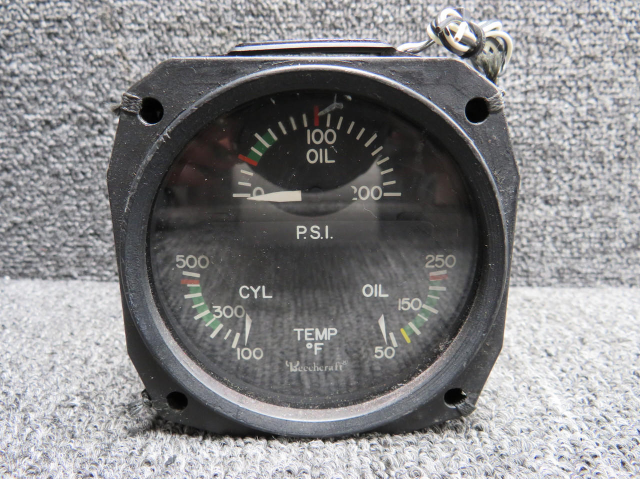 AID Tri-Gauge Engine Indicator, Lighted (No Data Plate) For Sale