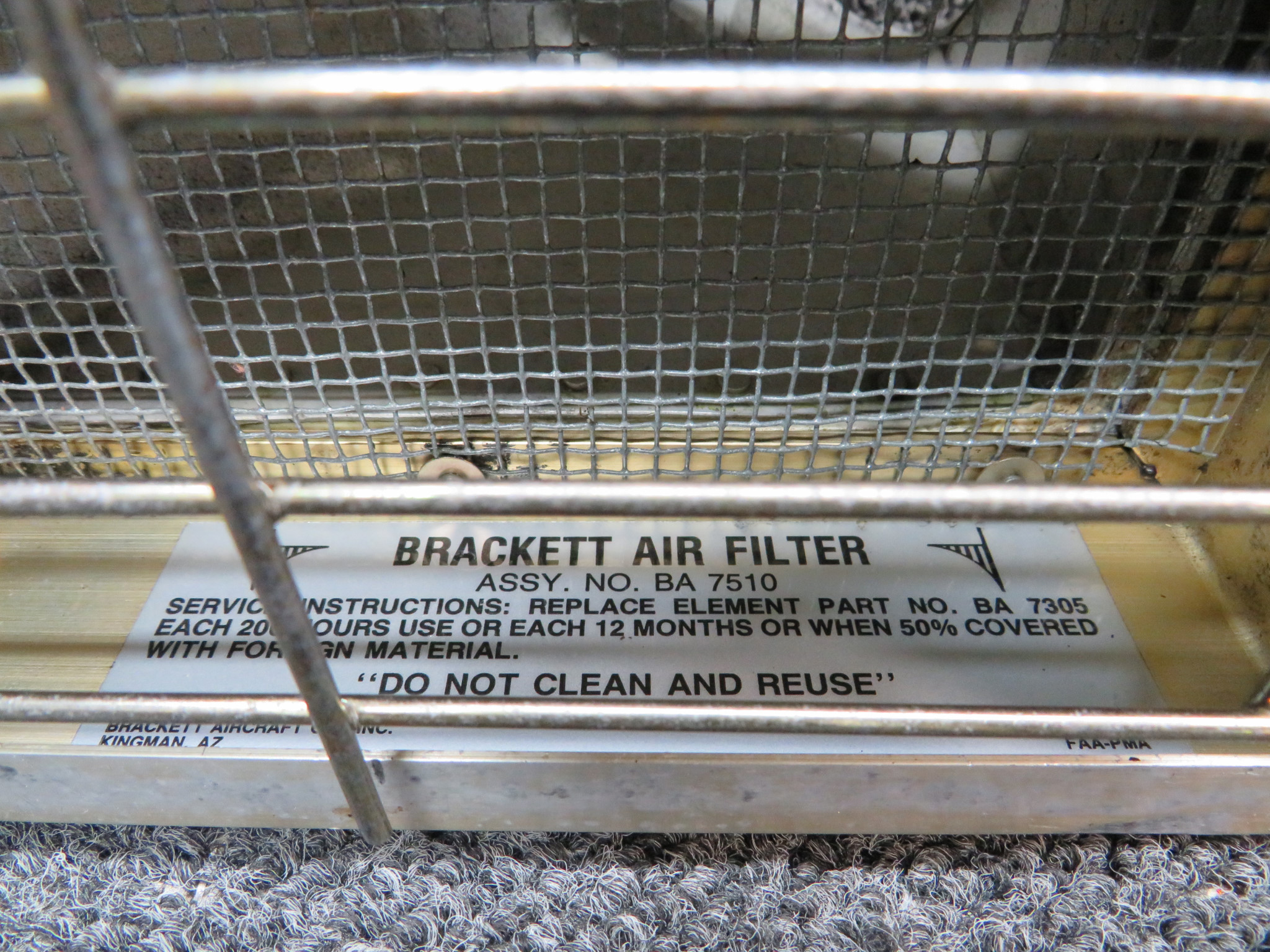 169-910077-1 and BA-7510 Lycoming IO-360-A1B6 Induction Air Duct