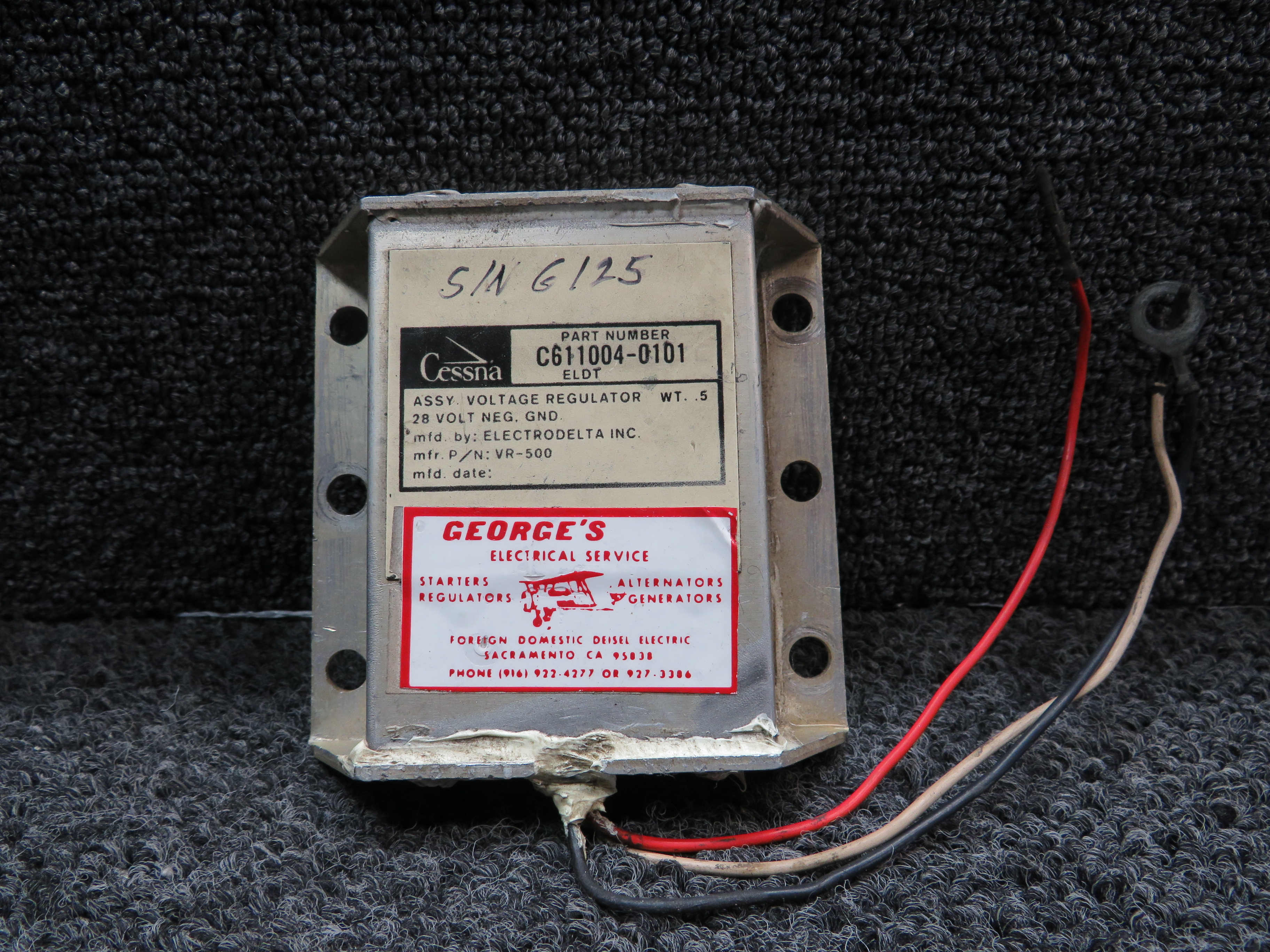 VR-500 Alternative Part Number C611004 Cessna Aircraft Voltage