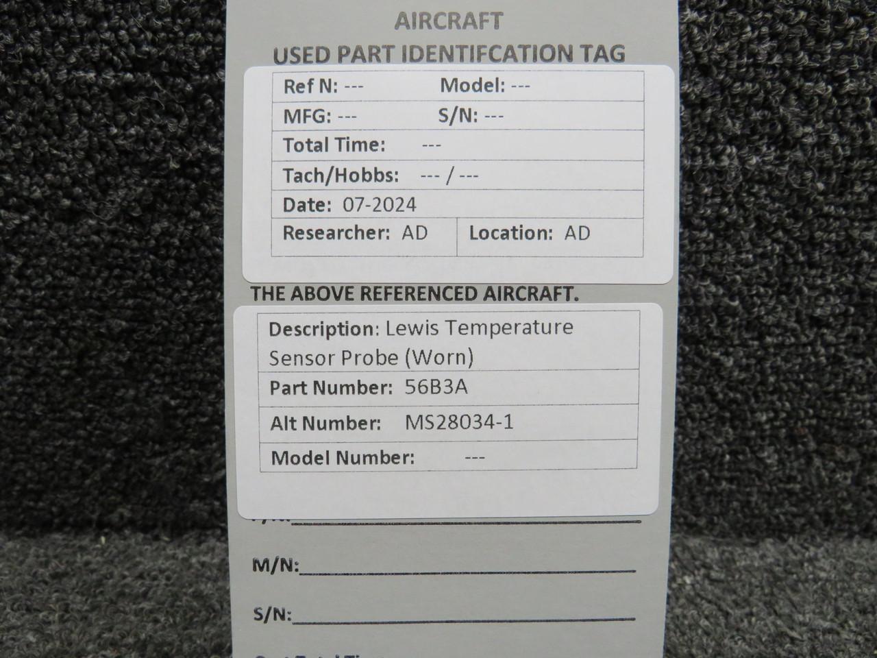 56B3A Alternative Part Number MS28034-1 Lewis Temperature Sensor