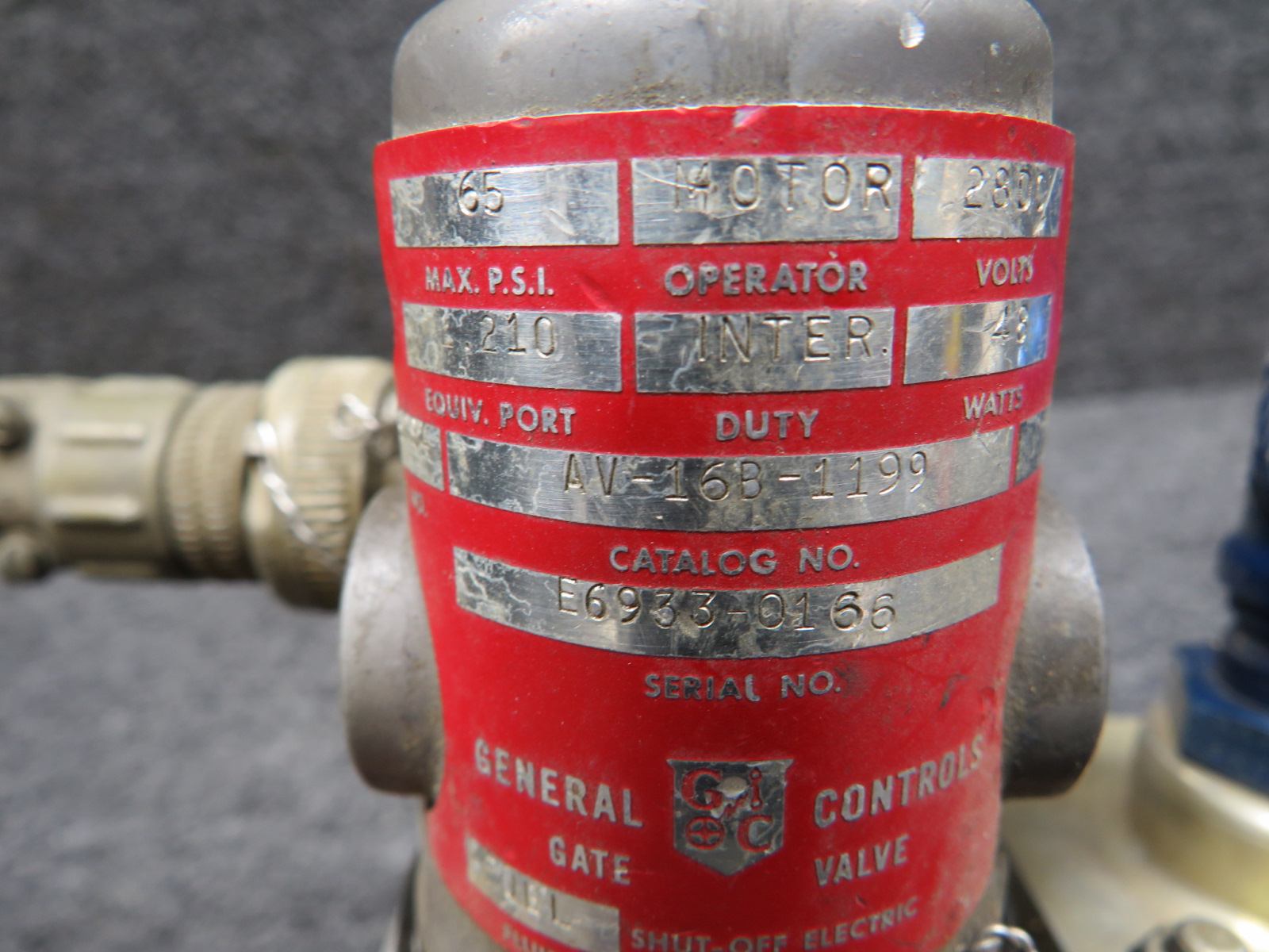 AF33-600-26294 (Alt: AV-16B-1199) General Controls Fuel Shut-Off