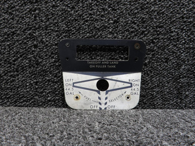 2113067-1 Cessna 210 Fuel Selector Placard For Sale