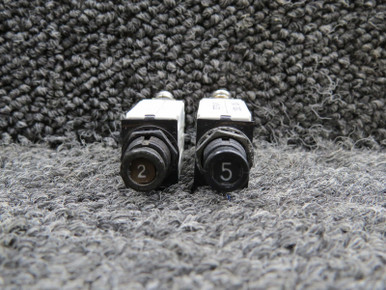 EL 1257 蒸気機関車 コレクションピン 7277-2-2, 7277-2-5 Klixon Push Circuit Breaker Set of 2 (Amps: 2