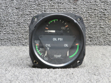 C662019-0101 Aircraft Instruments & Development Tri-Engine Gauge Indicator