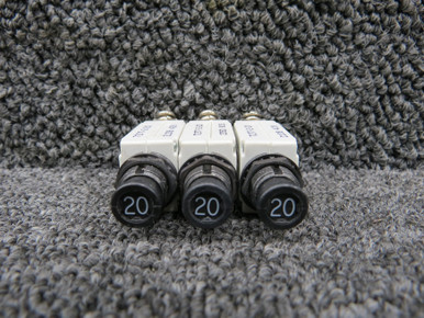 カプリピン 7277-2-20 Klixon Set of 3 Circuit Breakers (Amps: 20)