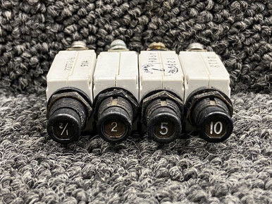 7277-2 Klixon Push to Reset Circuit Breaker Set (0.5, 2, 5, 10 Amps)