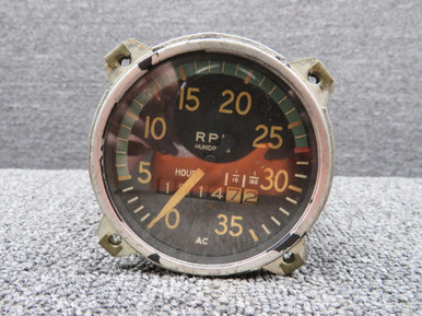 1514.72 Hour AC Tachometer Indicator Has Faded Inner Face