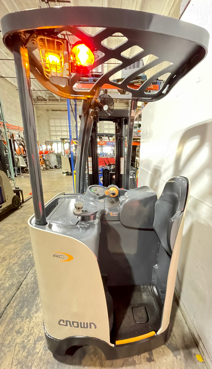 Forklift For Sale Electric Forklift 2013 Crown RC5500 Narrow Aisle 10/2019 Hawker Tested Battery Height  Stock # 1022