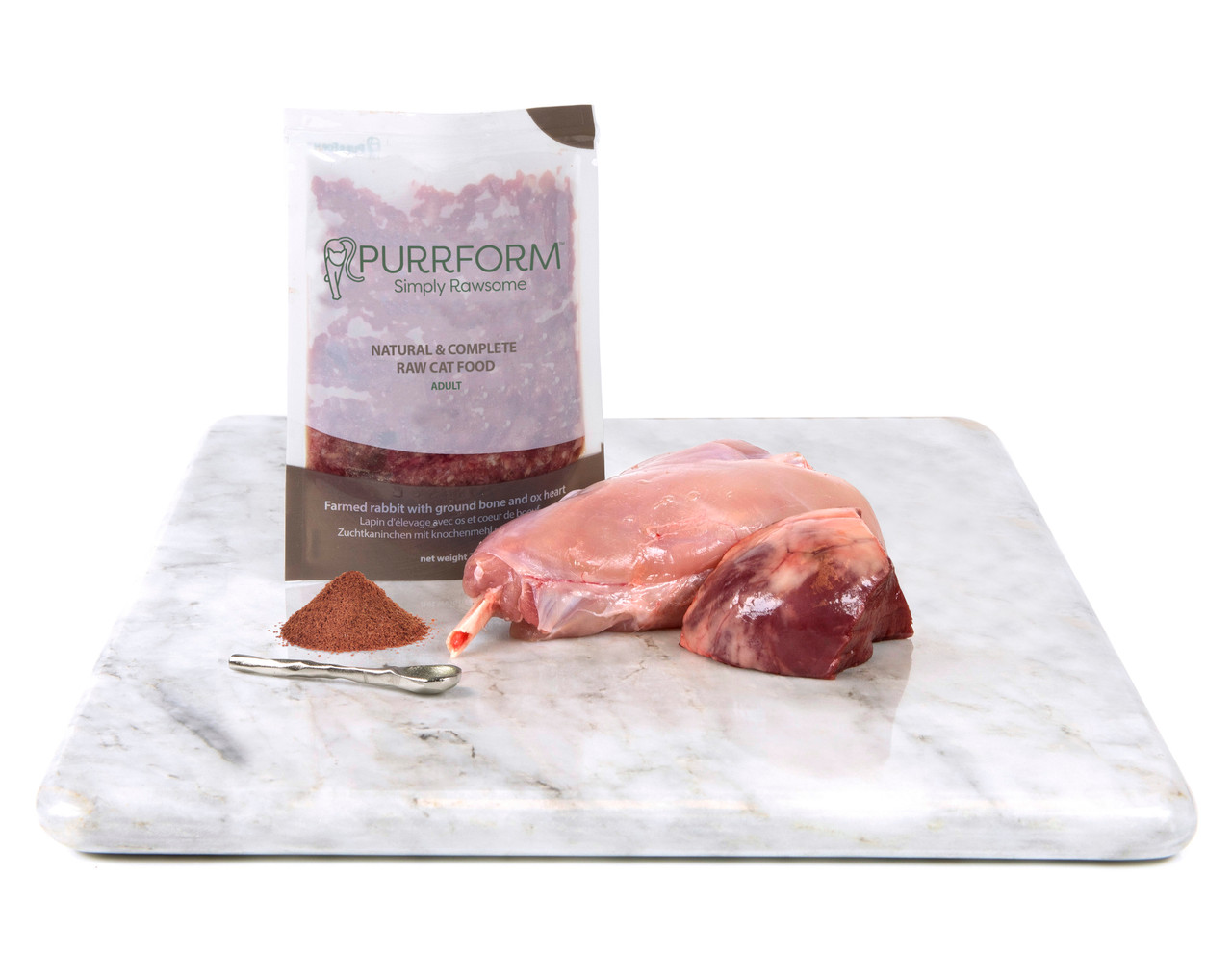Farmed Rabbit Meat Trial Pack of Your Choice, 12x70g Complete Pouches - Purrform Ltd