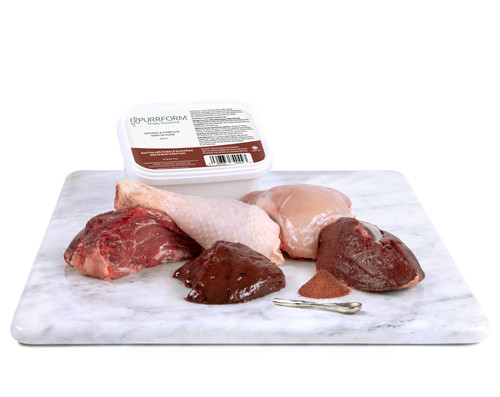 beef trim with chicken and ground bone with meat adult 450g