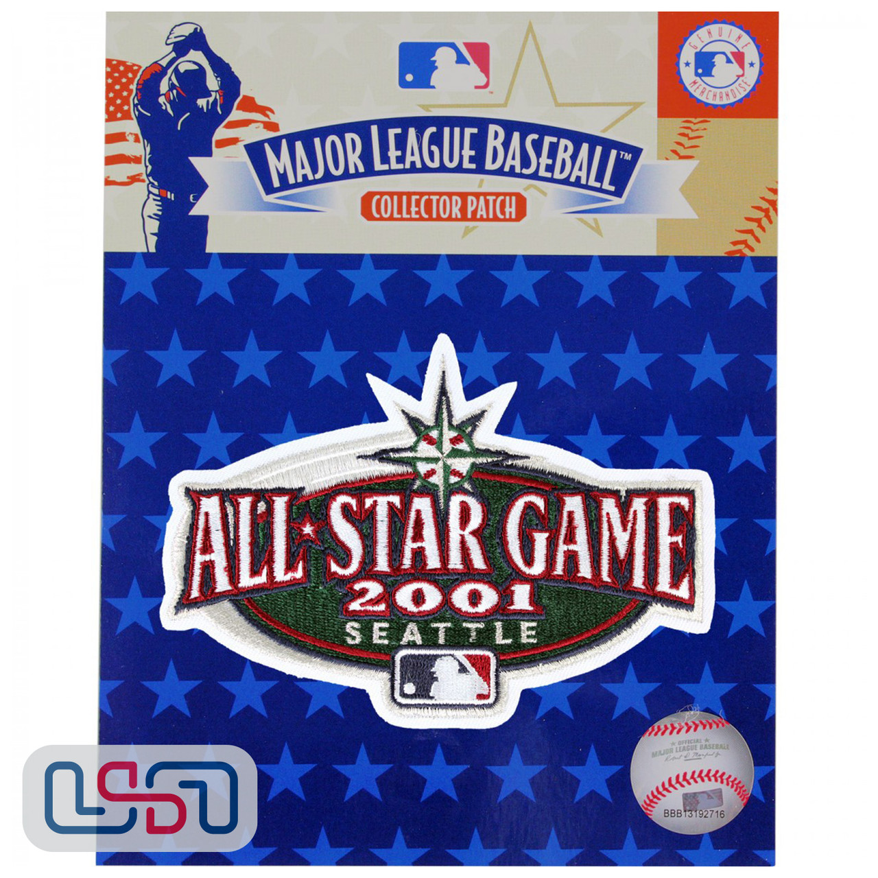 2001 All Star Game MLB Logo Jersey Sleeve Patch Licensed Seattle Mariners -  USA Sports Marketing