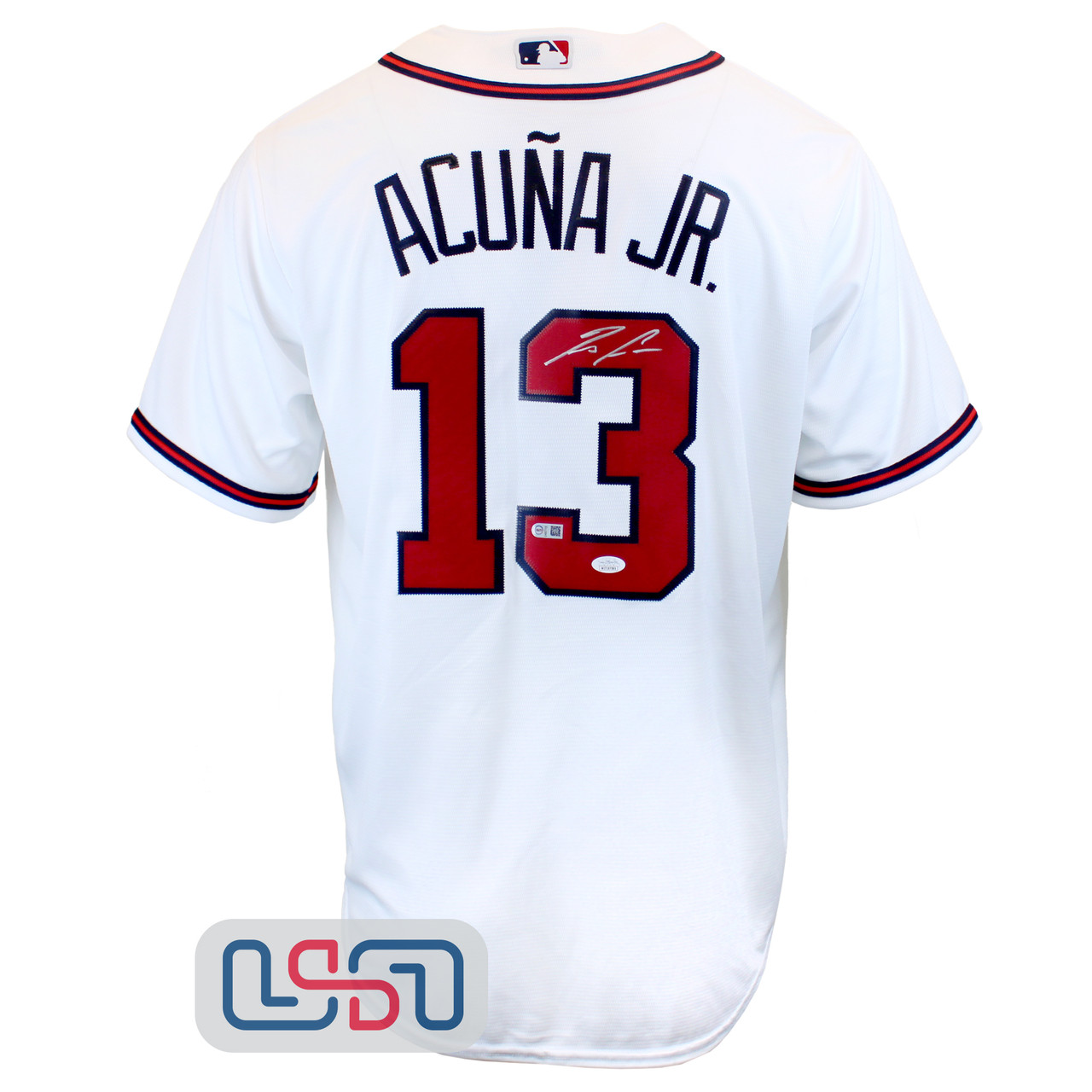 Ronald Acuna Jr. Signed Authentic White Atlanta Braves Majestic