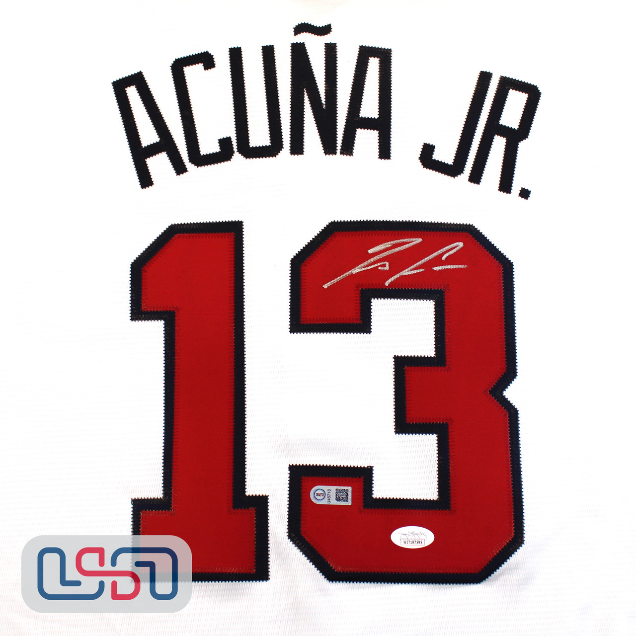Ronald Acuna Jr Signed Atlanta Braves Jersey (USA SM) 2018 N.L.