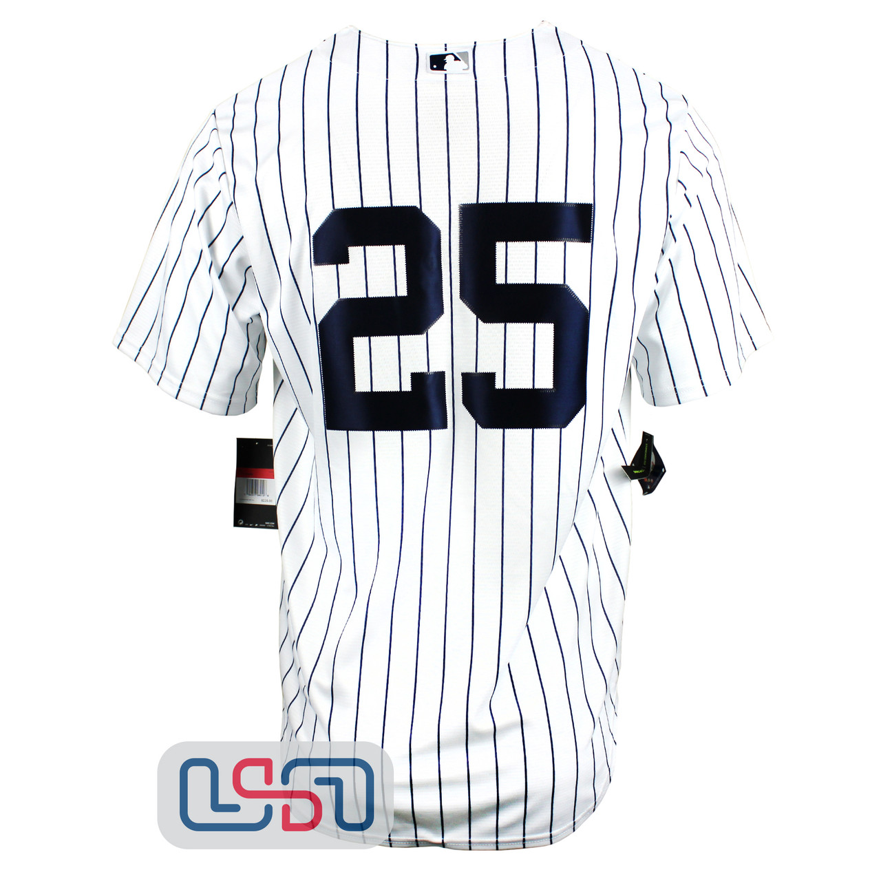 Gleyber Torres #25 New York Yankees White Home Pinstripe Men's