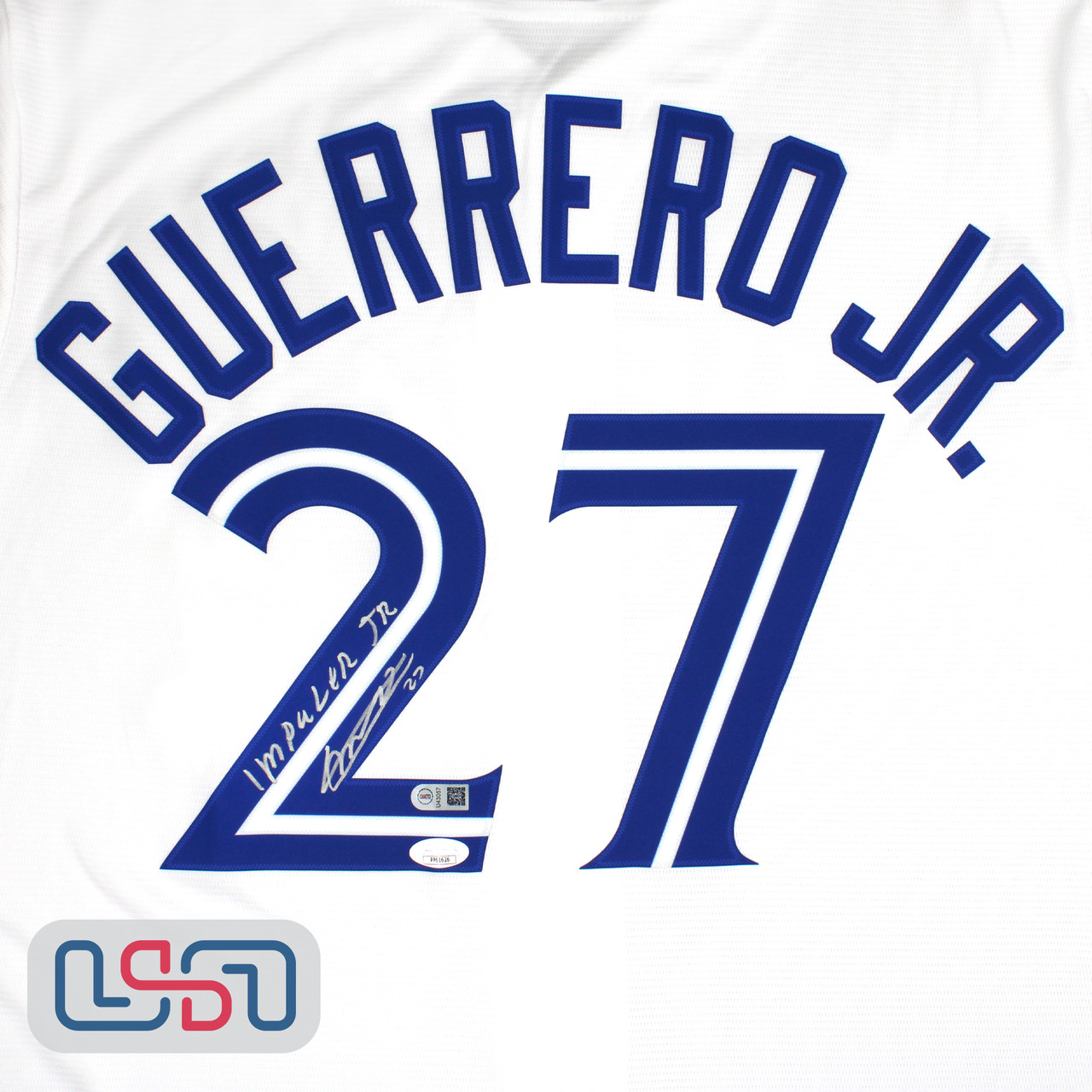 Vladimir Guerrero JR & SR Expos Blue Jays Dual Signed Autograph Custom  Jersey Sp