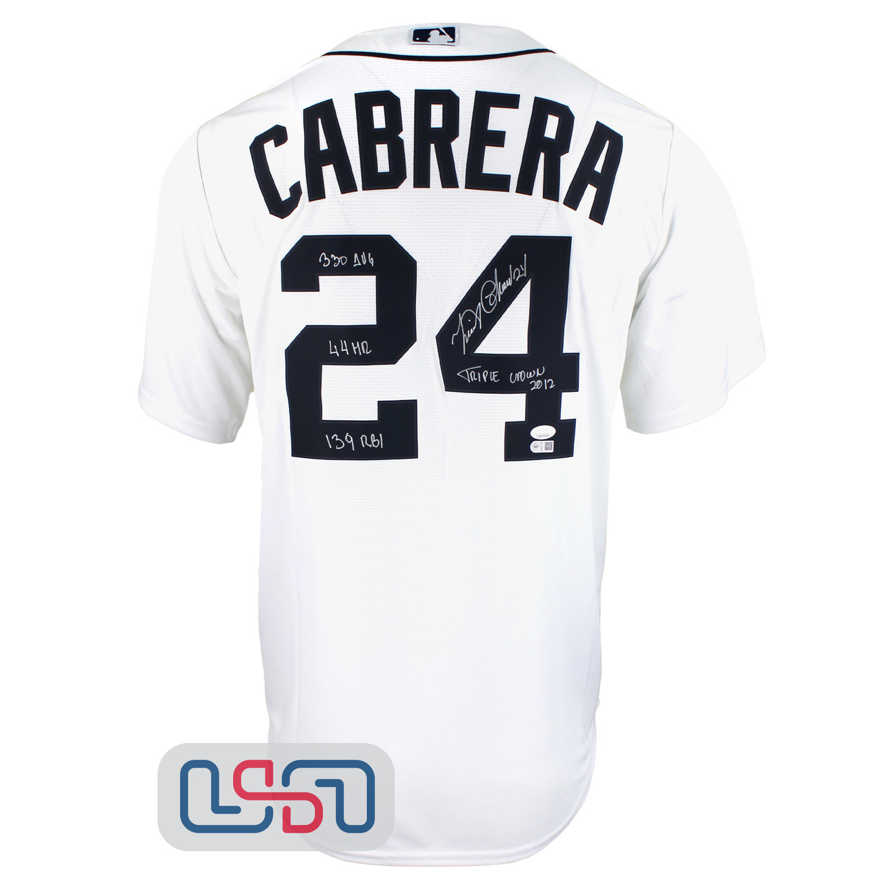 Miguel Cabrera Signed Detroit Tigers White Nike Baseball Jersey