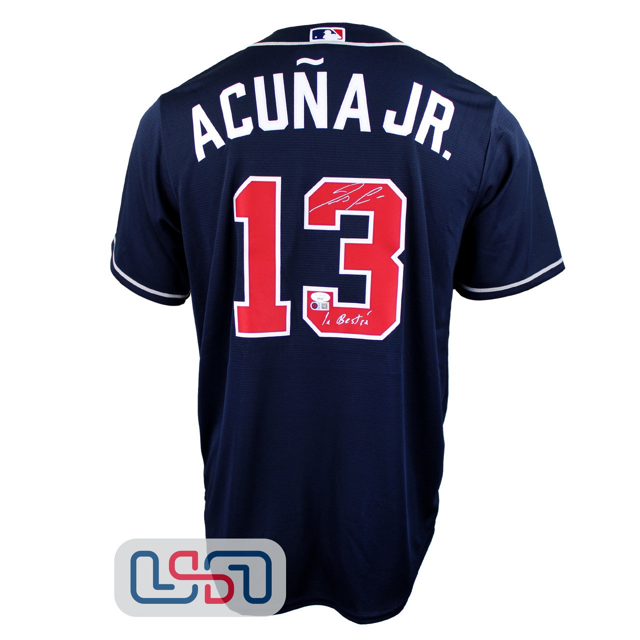 Ronald Acuna Jr. Signed La Bestia Blue Atlanta Braves Nike Jersey JSA Auth