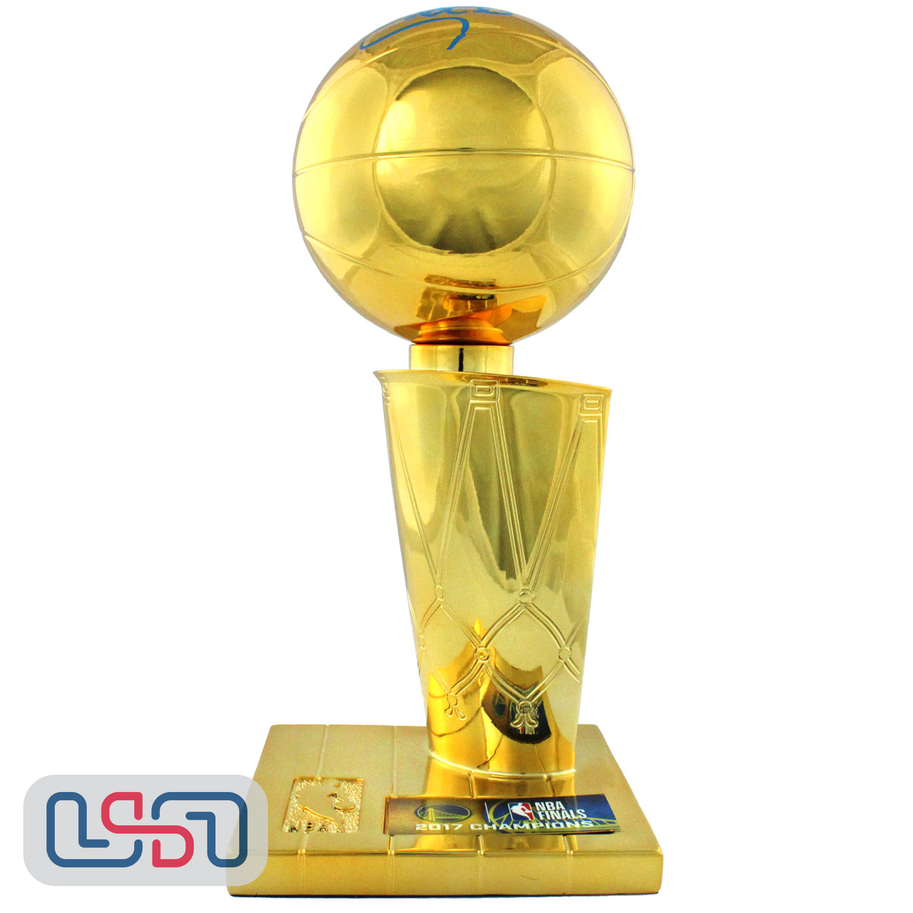 Stephen Curry Signed Warriors 2017 NBA Finals Champions Replica Trophy  (Beckett Hologram & USA SM Hologram)