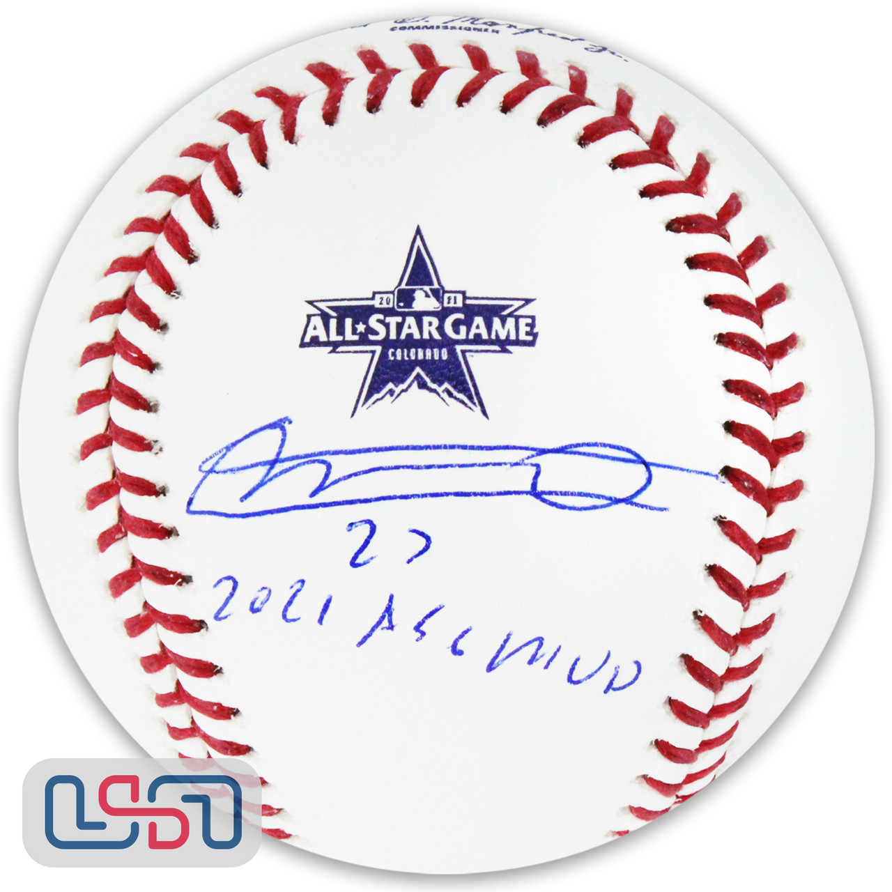 Vladimir Guerrero Jr. Toronto Blue Jays Autographed 2021 All-Star Game Logo  Baseball with 2021 ASG MVP Inscription