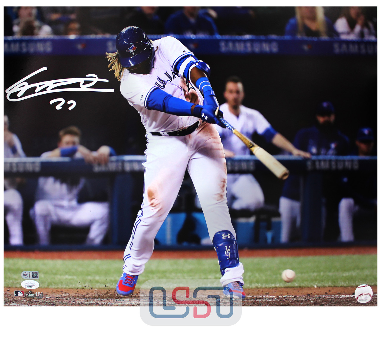 Vladimir Guerrero Jr. Signed Toronto Blue Jays 16x20 Batting Photo- JSA Auth