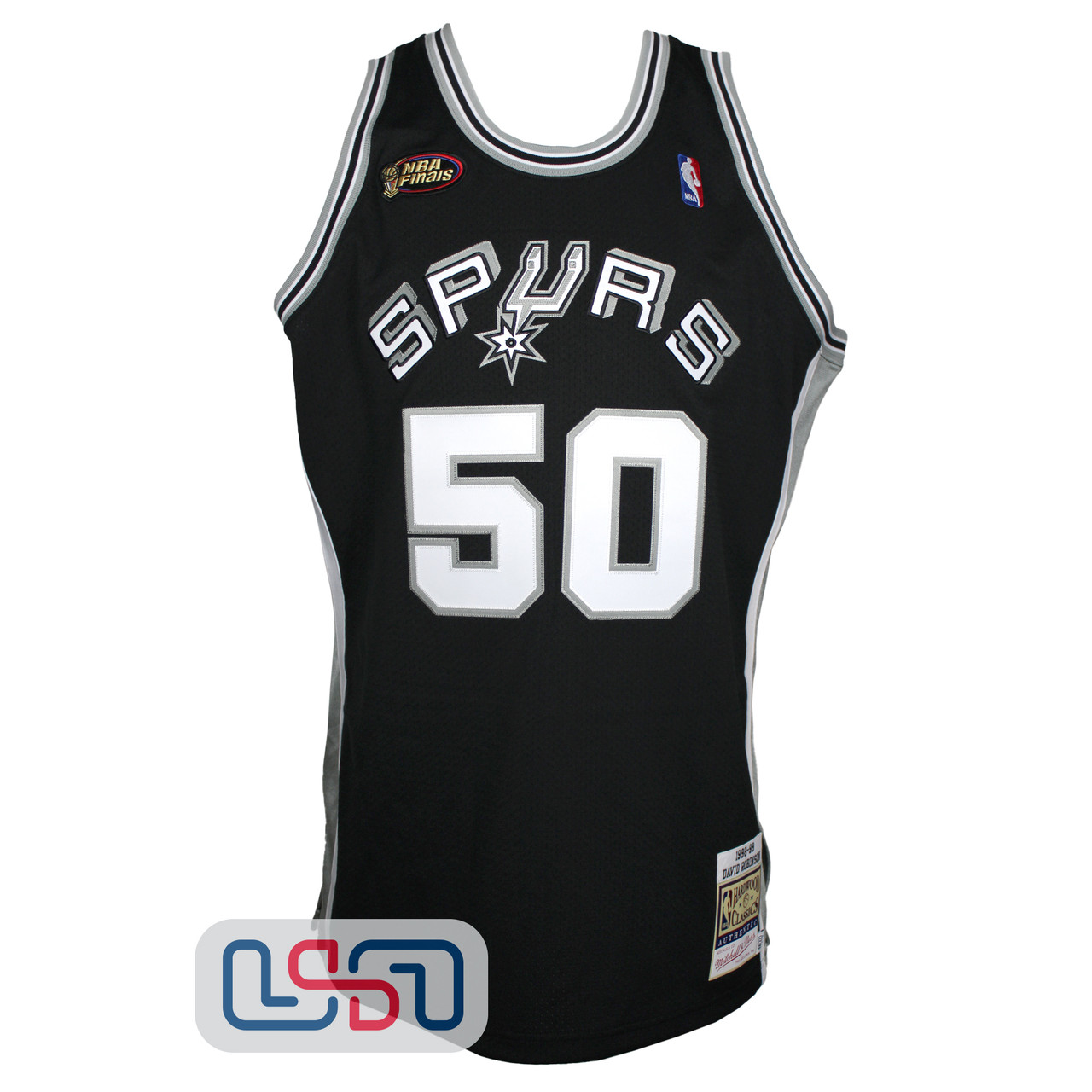 Mitchell & Ness Mens David Robinson Spurs Marble Jersey - Mens Black