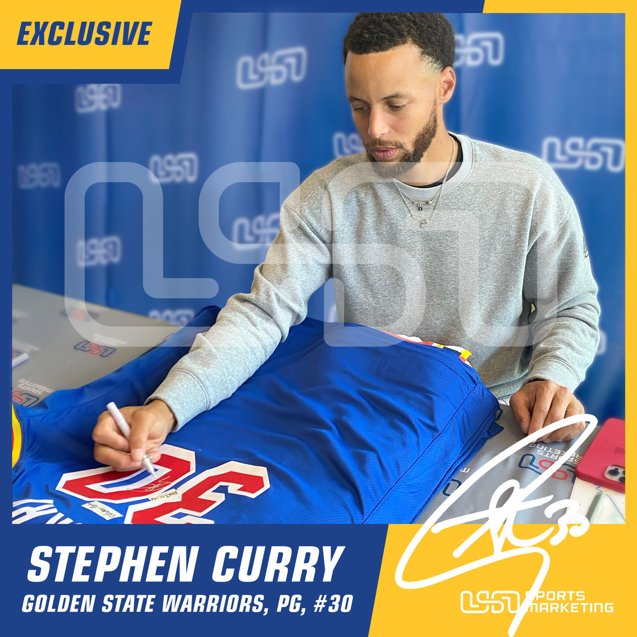 Stephen Curry Warriors Signed 2022 All Star Swingman Jordan Jersey USA SM 