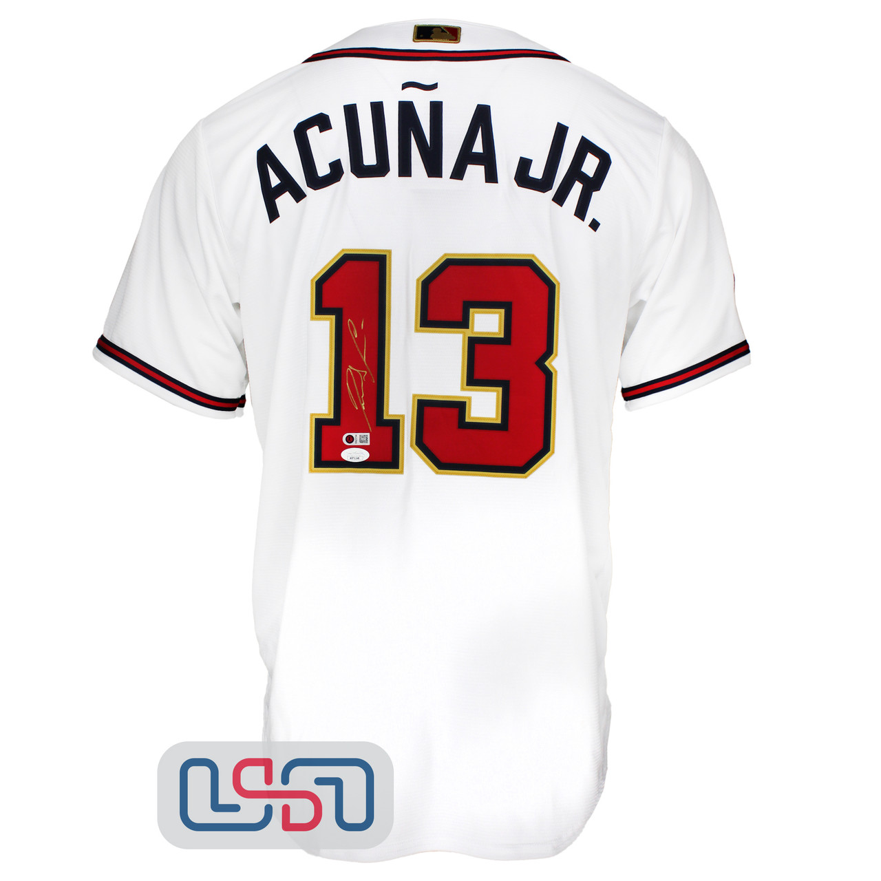 Ronald Acuna Jr. Signed Atlanta Braves White Nike Baseball Jersey