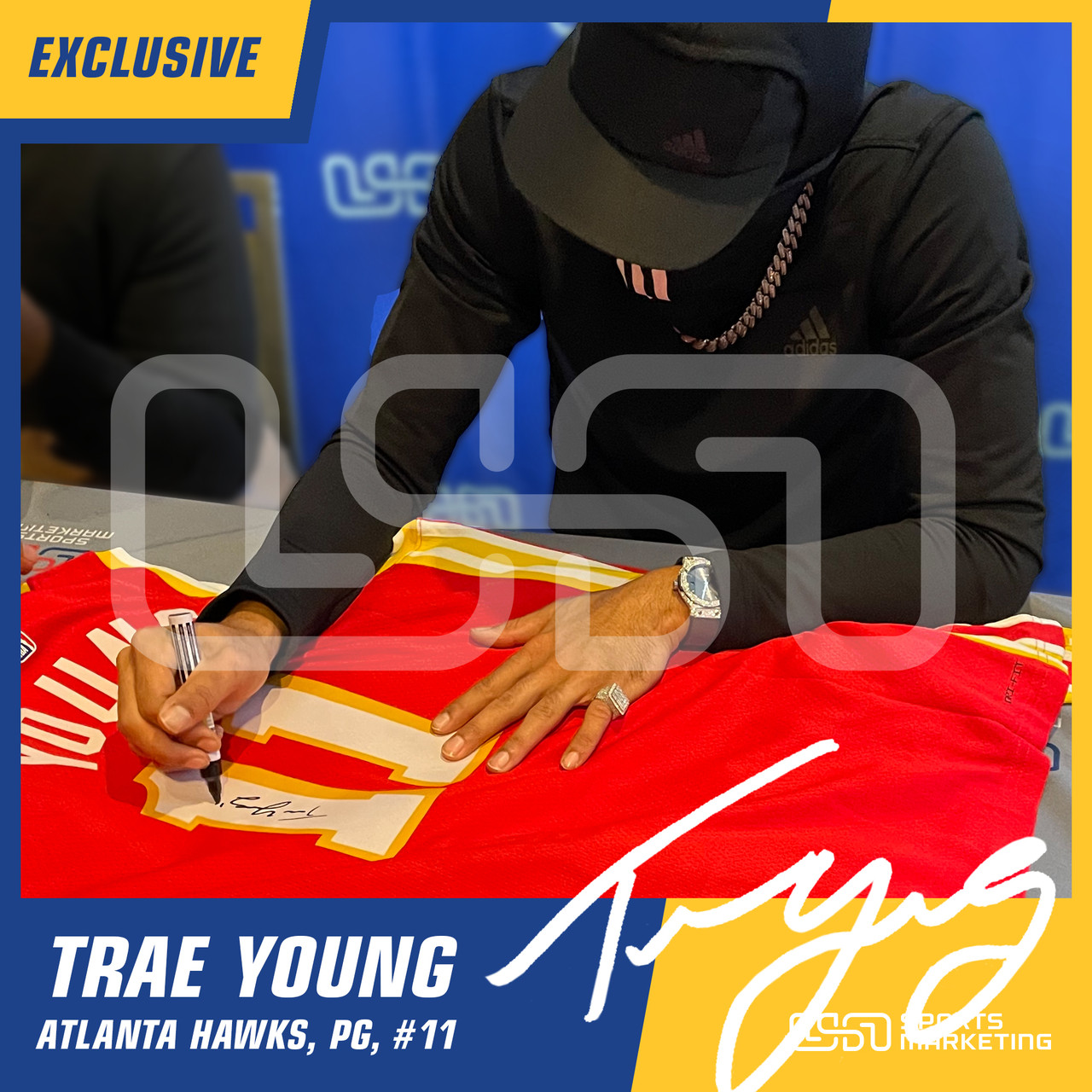 Trae Young Signed Autographed Atlanta Hawks Red Nike Swingman Jersey USA SM  #2 - USA Sports Marketing