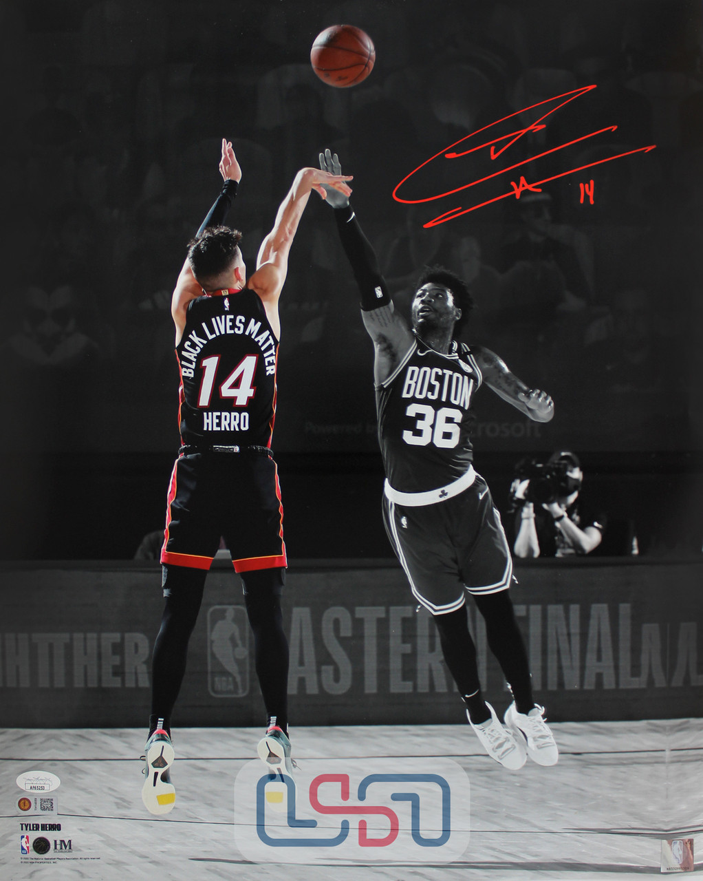 Callaway　New Era 太陽生命 HASEKO バイザー サイン入り Tyler Herro Miami Heat Signed Autographed 16x20 Photograph Photo