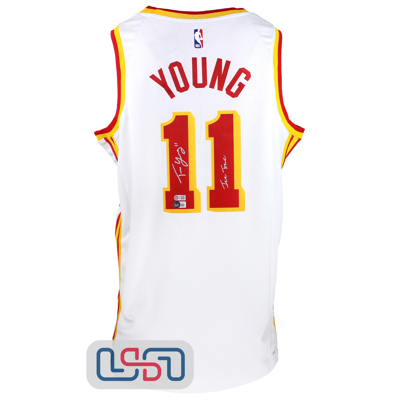 Trae Young Signed Hawks Jersey Inscribed Ice Trae (Beckett & Young)