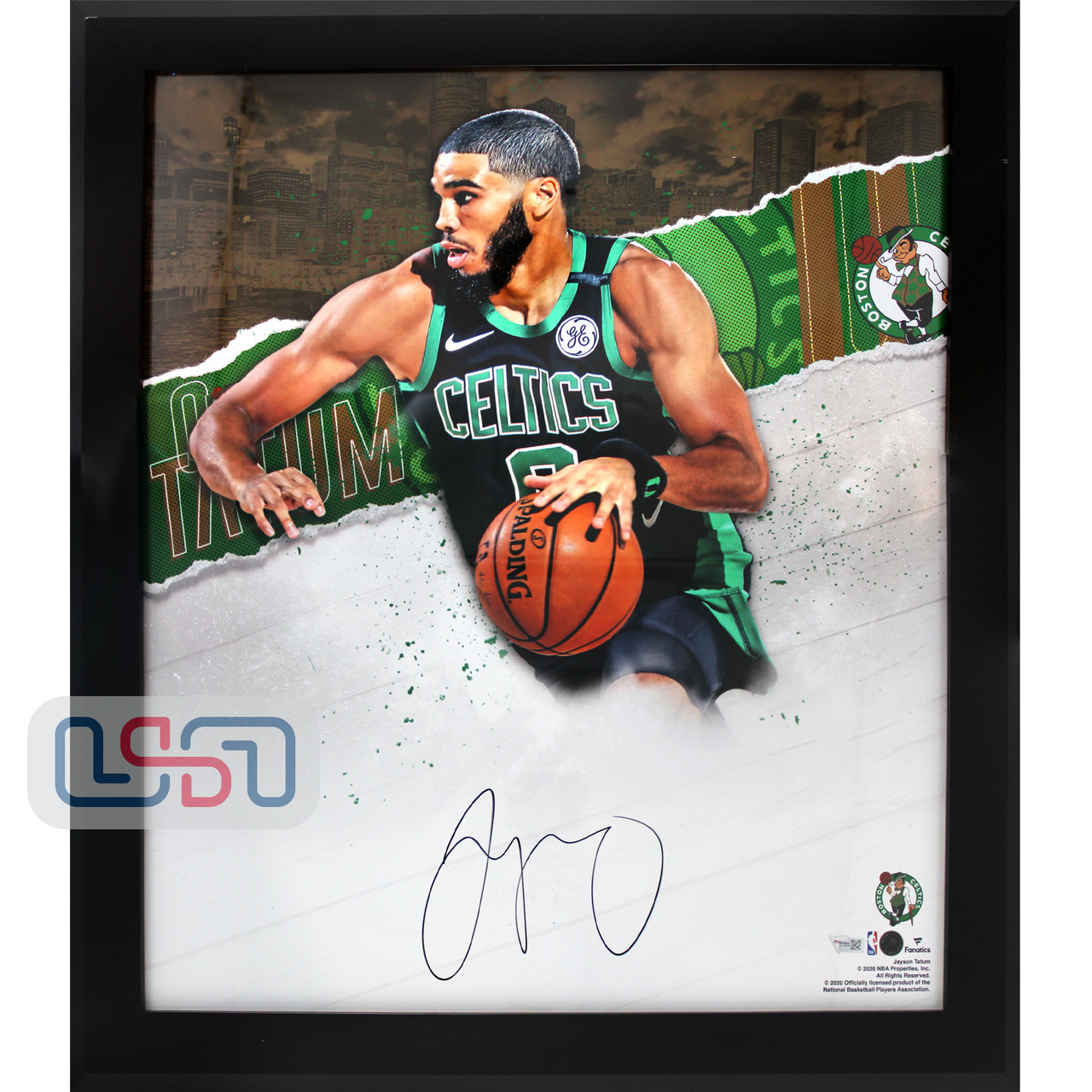 Jayson Tatum Autographed and Framed Boston Celtics Jersey