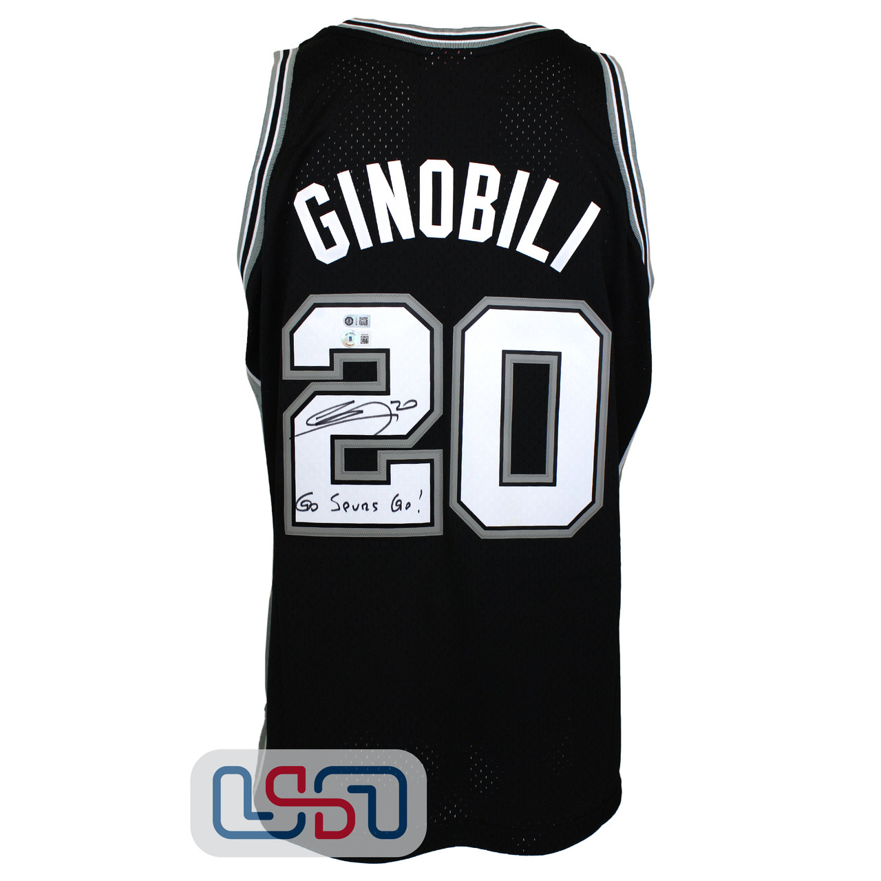 Mitchell & Ness NBA Swingman Jersey San Antonio Spurs 2002-03 Manu Ginobili #20 men Jerseys Black in size:S