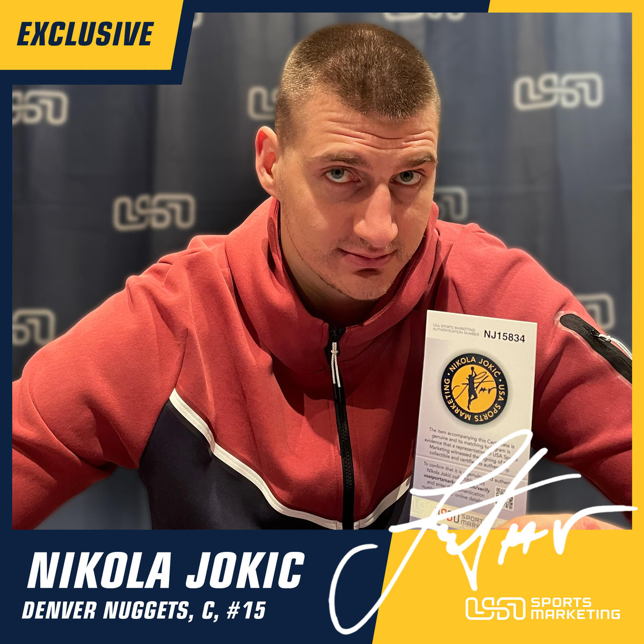 Nikola Jokic Signed Denver Nuggets Nike Swingman City Edition