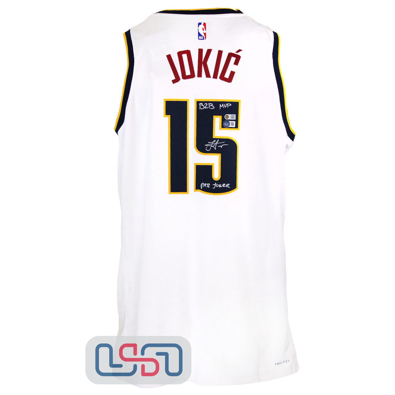 Nikola Jokic Signed "B2B MVP The Joker" Nuggets Nike Swingman Jersey SM - USA Marketing