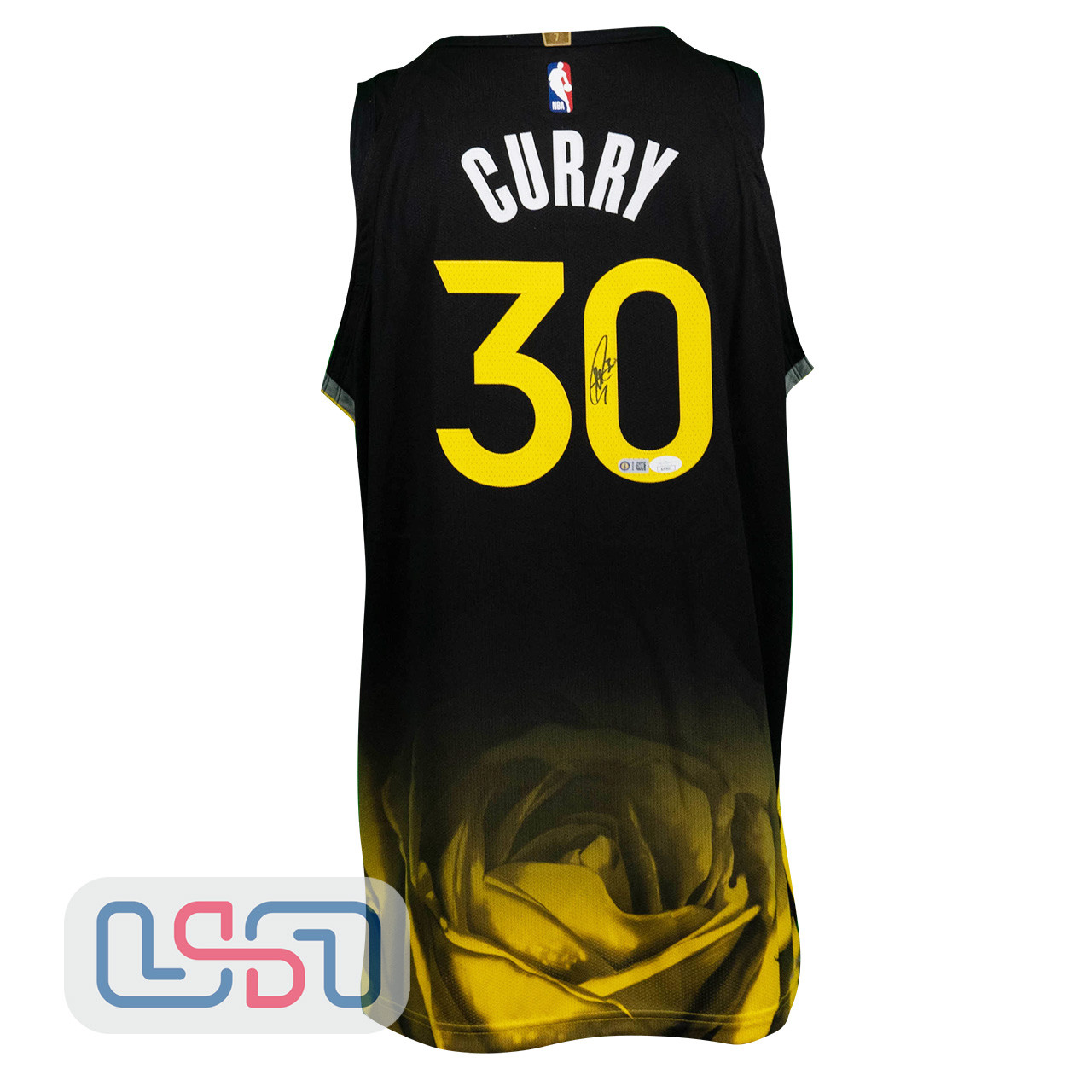 Stephen Curry Signed Warriors Black City Edition Nike Authentic