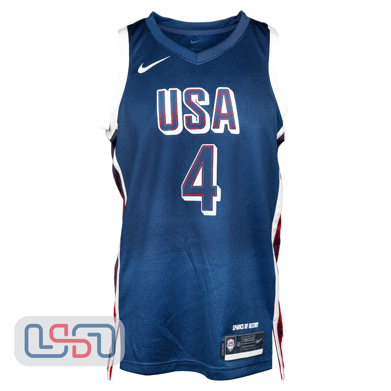 Stephen Curry Warriors Signed Nike Team USA Navy Swingman Jersey