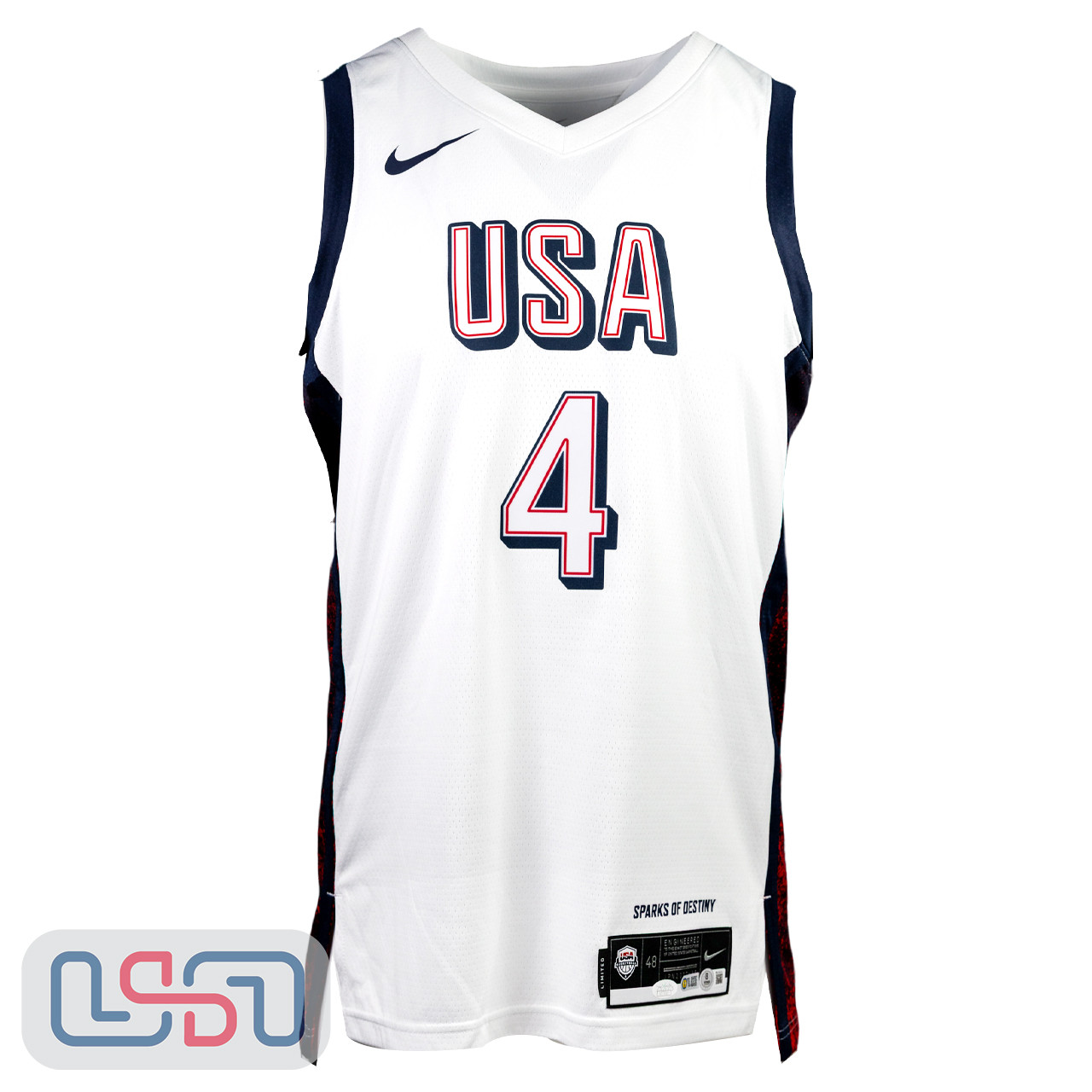 Stephen Curry Signed Nike Team USA White Swingman Jersey USA SM