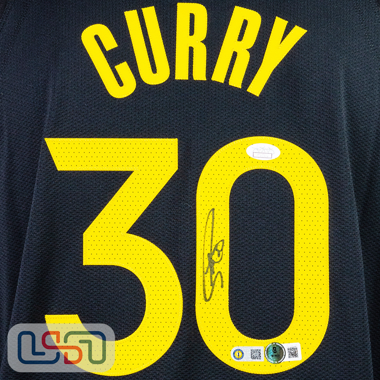 Stephen Curry Signed Nike Black Statement Authentic Jersey USA SM