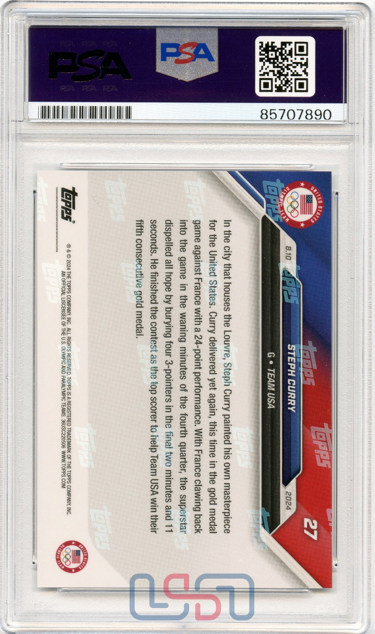 Steph Curry Warriors Signed 2024 Topps Now #27 PSA DNA GEM MT 10